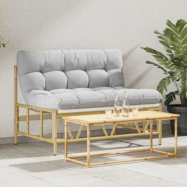 vidaXL Banco de jardín Gris claro 110 x 75 x 71 cm Acero