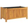 vidaXL Jardinera con forro madera maciza de acacia 80x42x40 cm