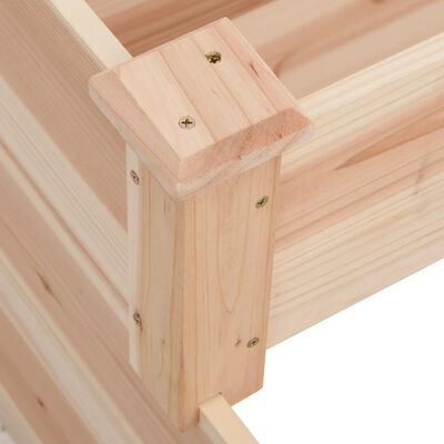 vidaXL Jardinera arriate madera maciza abeto 120x120x56 cm