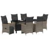vidaXL Conjunto de Comedor de Jard&iacute;n 7 pcs Gris rat&aacute;n sint&eacute;tico