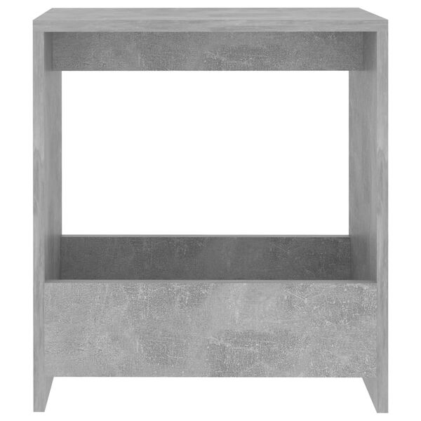 vidaXL Mesa auxiliar de madera contrachapada gris hormigón 50x26x50 cm