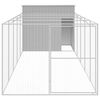 vidaXL Caseta perros corral acero galvanizado gris claro 214x661x181cm