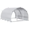 vidaXL Gallinero Plateado 200 x 150 x 100 cm Acero Galvanizado