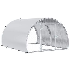 vidaXL Gallinero Plateado 200 x 150 x 100 cm Acero Galvanizado