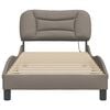 vidaXL Estructura de cama con LED sin colchón Hvar tela taupe 80x200 cm