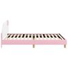 vidaXL Estructura de cama con cabecera Rosa 90 x 190 cm PU