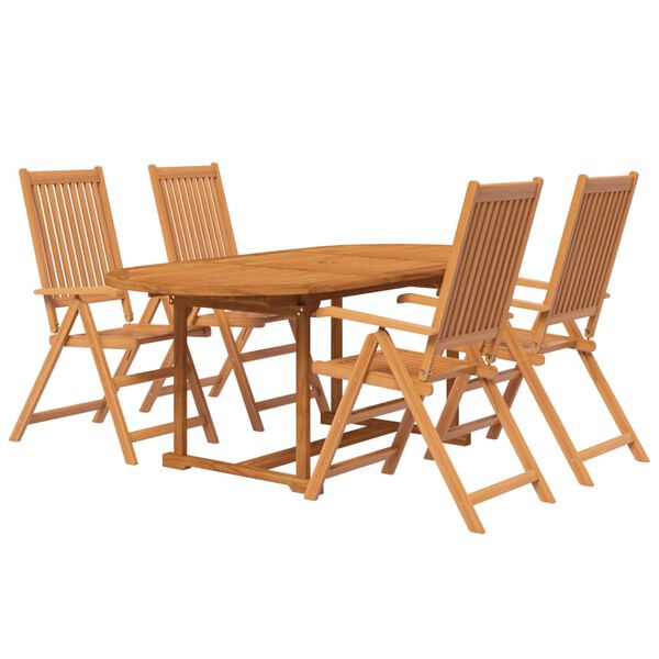 vidaXL Juego de comedor para jardín 7 piezas madera maciza de acacia