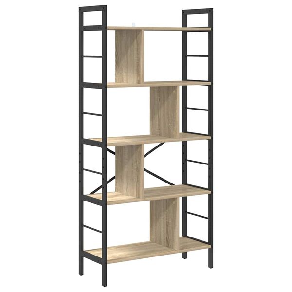 vidaXL Estante de libros Roble Sonoma 75 x 30 x 156 cm