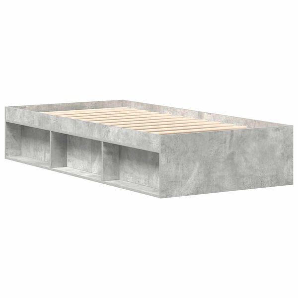 vidaXL Estructura de cama gris hormig&oacute;n 75x190 cm