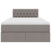 vidaXL Cama con almacenamiento y colchón Taupé 120 x 200 cm