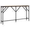 vidaXL Mesa consola madera de ingenier&iacute;a roble ahumado 140x23x75 cm