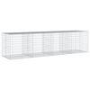 vidaXL Cesta de gaviones con cubierta hierro galvanizado 400x100x100cm