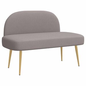 vidaXL Banco tapizado con respaldo Topo 110 x 60 x 76 cm Poli&eacute;ster