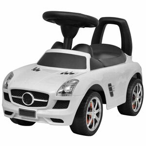 vidaXL Coche de niños accionado con el pie blanco
