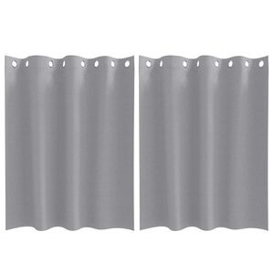 vidaXL Cortinas Opacas con Anillas 2 pcs Gris Claro 140 x 140 cm