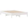 vidaXL Estructura de cama sin colch&oacute;n madera de pino blanca 140x190 cm