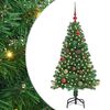 vidaXL &Aacute;rbol de Navidad artificial Verde 150 cm PVC y Acero y Pl&aacute;stico