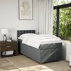 vidaXL Cama box spring con colch&oacute;n tela gris oscuro 90x200 cm
