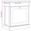 vidaXL Mueble zapatero de madera de Paulownia gris 50x28x58 cm