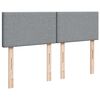vidaXL Cama box spring con colch&oacute;n tela gris claro 160x200 cm