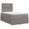 vidaXL Cama box spring con colch&oacute;n con cabecera Topo 120 x 190 cm Tela