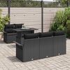 vidaXL Conjunto de sof&aacute; de jard&iacute;n 6 pcs Negro Rattan de Poli&eacute;ster