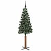 vidaXL Árbol de Navidad Delgado con 300 LED con soporte Verde y 180 cm