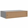 vidaXL Estantes de pared con cajón 2 uds MDF gris 40x23,5x10 cm