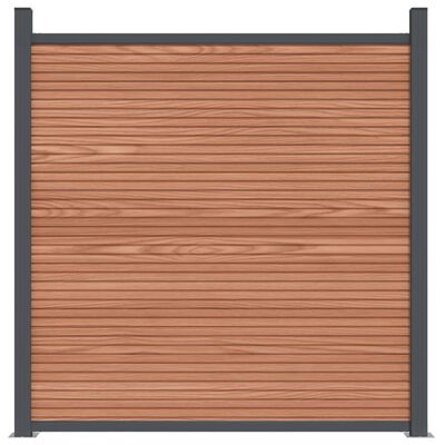vidaXL Panel de valla WPC marrón 353x186 cm