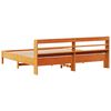 vidaXL Cama sin colch&oacute;n madera maciza de pino marr&oacute;n cera 200x200 cm