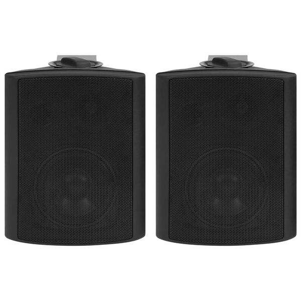 vidaXL Altavoces est&eacute;reo de pared 2 uds negro interior exterior 80 W