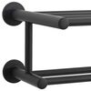 vidaXL Soporte para toallas Negro 61 x 23 x 17 cm Acero inoxidable