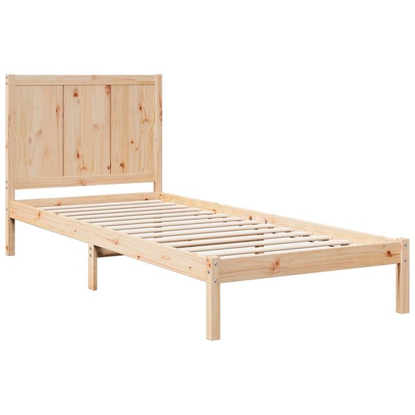vidaXL Cama extralarga sin colchón madera maciza 100x210 cm