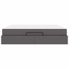 vidaXL Estructura de cama con colch&oacute;n con colch&oacute;n 2 pcs Gris PVC