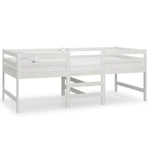 vidaXL Estructura de cama sin colch&oacute;n madera de pino blanca 90x200 cm