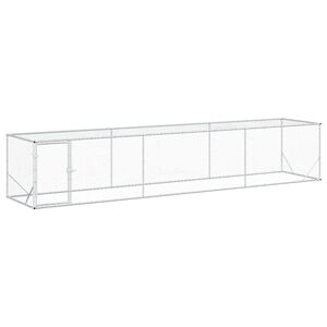 vidaXL Gallinero Plateado 500 x 100 x 100 cm Acero Galvanizado