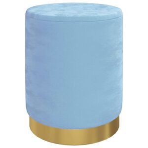 vidaXL Taburete con almacenaje redondo terciopelo 31 x 37 cm azul claro