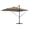 vidaXL Parasol Roma de Brazo Lateral Taupe y Negro 352 x 251 x 265 cm