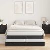 vidaXL Cama con almacenamiento Roble Negro 135 cm Madera contrachapada