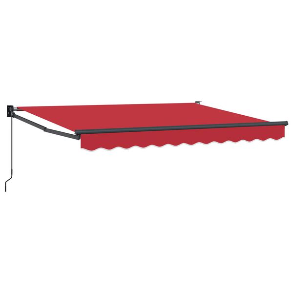 vidaXL Toldo retr&aacute;ctil manual Rojo 3,5 x 2 m