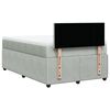 vidaXL Cama box spring con colch&oacute;n terciopelo gris claro 120x200 cm