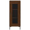 vidaXL Aparador alto madera contrachapada roble marr&oacute;n 34,5x34x180 cm