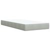 vidaXL Cama box spring con colch&oacute;n terciopelo gris claro 80x200 cm