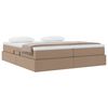 vidaXL Cama con almacenamiento y colch&oacute;n Capuchino 180 x 200 cm