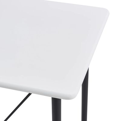 vidaXL Juego de mesa alta y taburetes 5 piezas cuero sintético negro