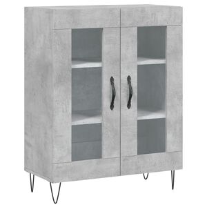 vidaXL Aparador de madera de ingenier&iacute;a gris hormig&oacute;n 69,5x34x90 cm