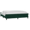 vidaXL Cama box spring con colch&oacute;n terciopelo verde oscuro 180x220 cm