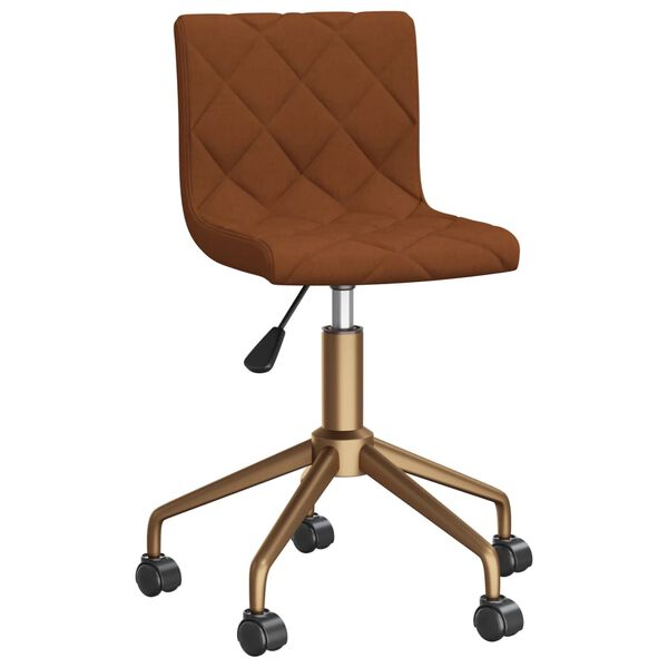 vidaXL Sillas de comedor giratorias 2 unidades terciopelo marr&oacute;n