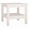 vidaXL Mesa de centro blanca 45x45x40 cm madera maciza de pino