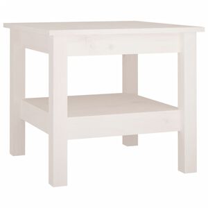 vidaXL Mesa de centro blanca 45x45x40 cm madera maciza de pino